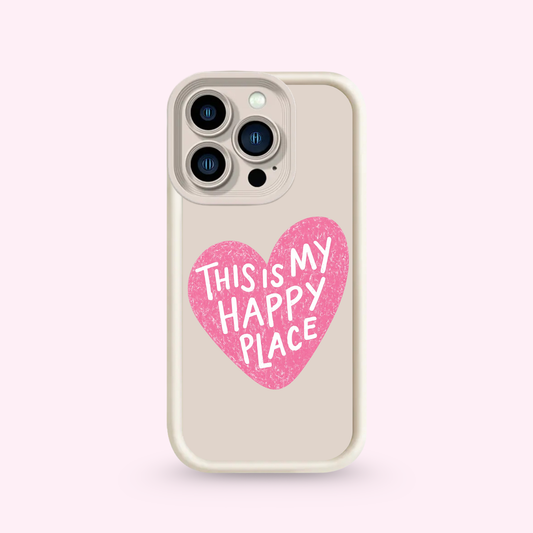Coque Iphone - Happy Place Pink 🌸