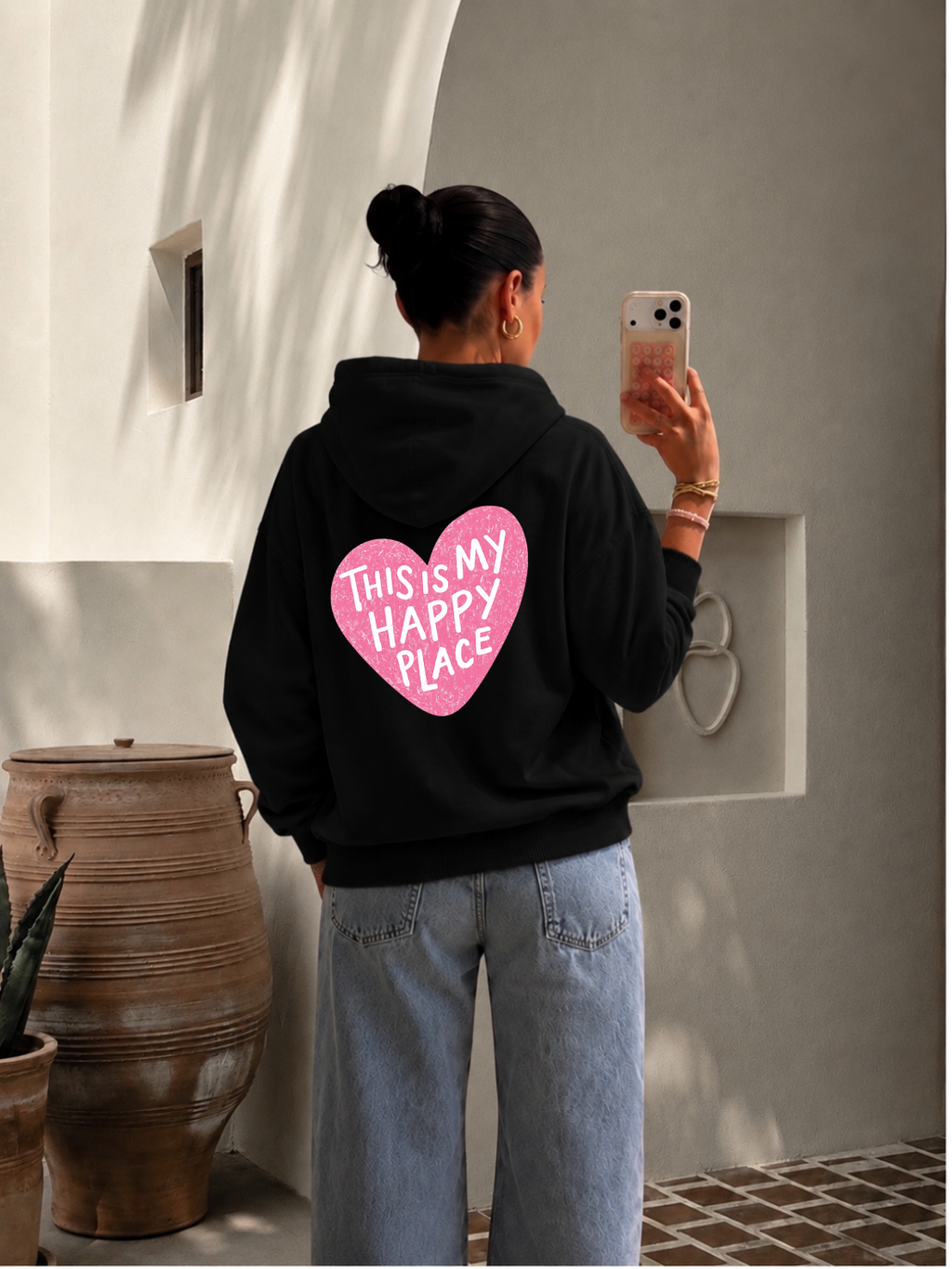 Sweat shirt - Happy Place Pink 🩷
