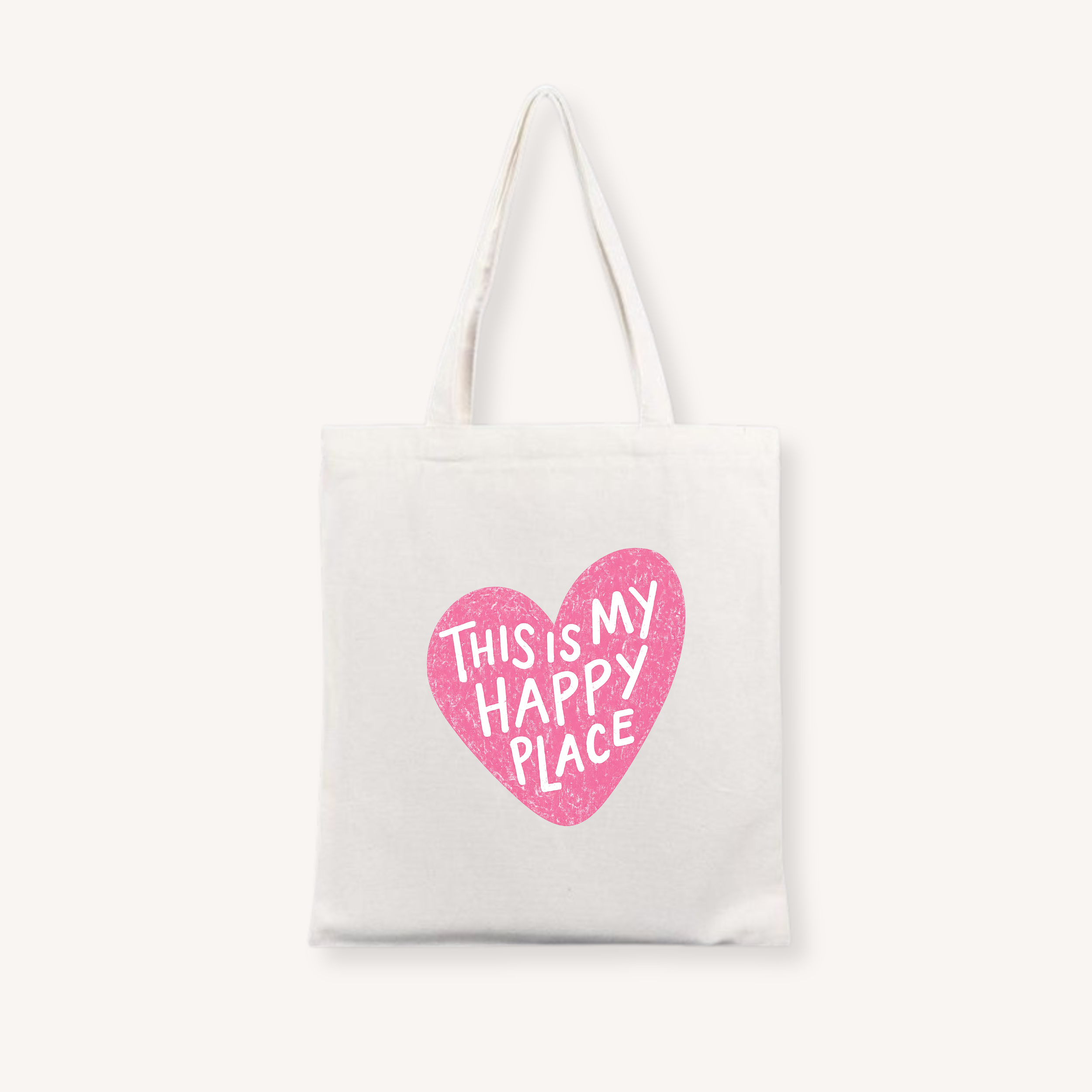 Tote Bag - Happy Place Pink 🌸