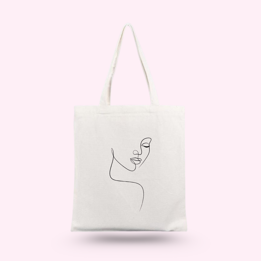 Tote Bag - Visage Femme 🤍