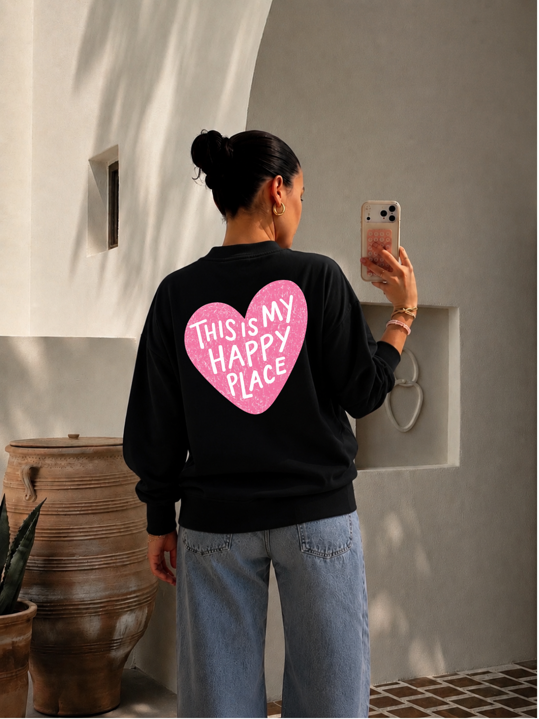 Sweat - Happy Place Pink 🩷