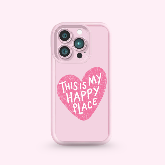 Coque Iphone - Happy Place Pink 🌸